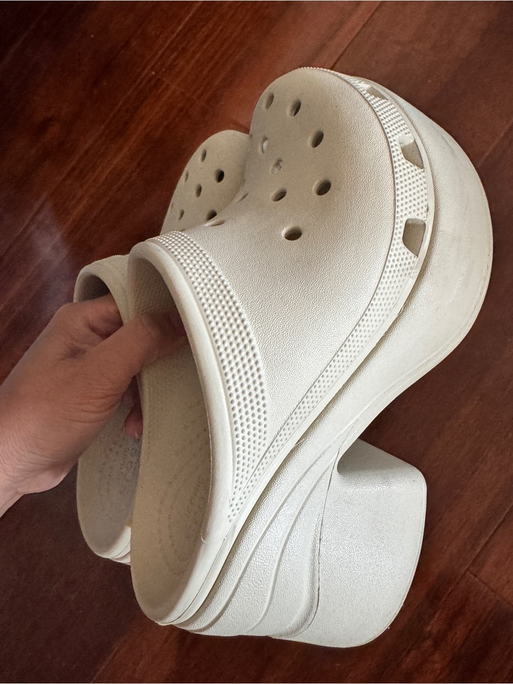 CROCS Cream Platform Clog